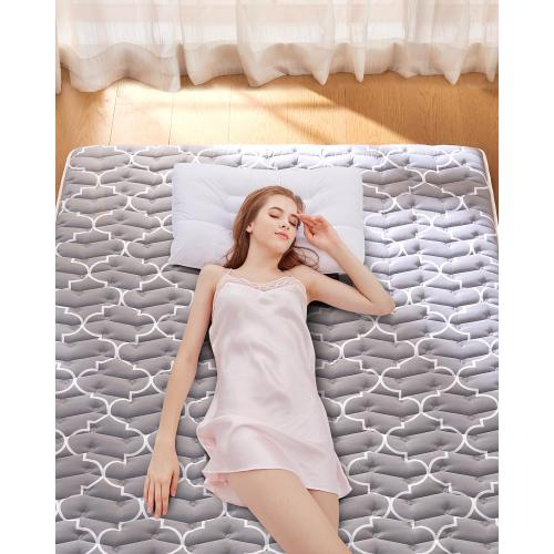 6th Generation Japanese Floor Futon Mattress - Extra-Thick 9-Layer Modern Futon with 100% High-Density Foam, Portable Floor Mattress Sleeping Pad for Adults, Guest Room, Dormitory, Full Size (54X80)
