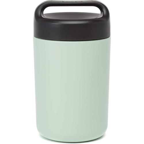 Goodful Stainless Steel Food Jar, Double Wall Vacuum Sealed Insulated Food Storage Container with Carry Handle Lid, 16-Ounce, Sage