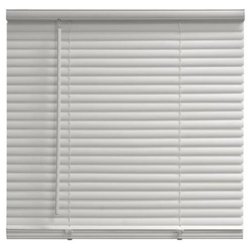 Mainstays 1 Cordless Vinyl Light Filtering Mini Blinds, White, 31 W x 64 L