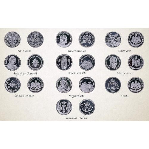 EHV Silver Plated Arras para Boda Wedding Unity Coins with Tray and Treasure Box, Classic Arras Matrimoniales Ceremony, Beautiful Gift Set Marriage (San Benito)
