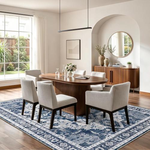6x9 Area Rugs Living Room Rug: Soft Vintage Washable Rug