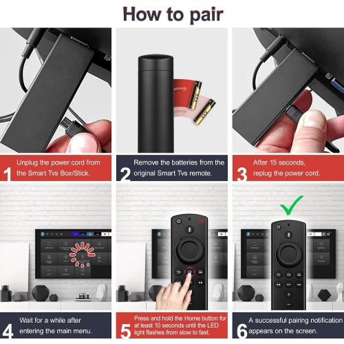 Voice FireStick Remote Control Fit for FireSeries Smart TVs Cube (1st & 2nd Gen), TV Stick 4K/Lite/Stick (2nd Gen), and Smart TV (3rd Gen), N0t for Insignia-Toshiba-Pioneer Smart TV