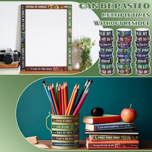 24 Rolls Back to School Christian Bible Verse Washi Tape