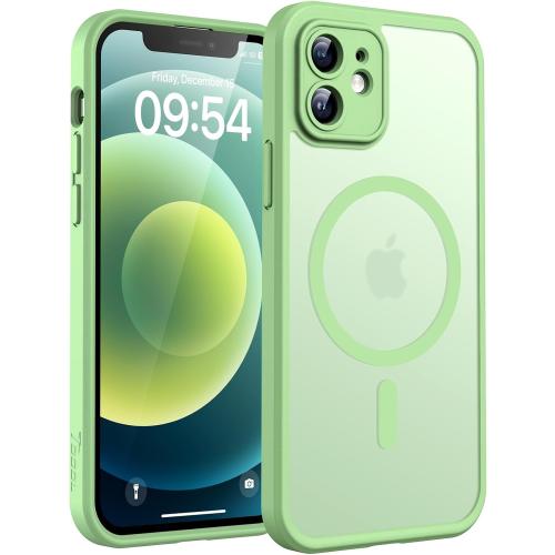 TOCOL for iPhone 12 Case, Compatible with MagSafe, Light Green
