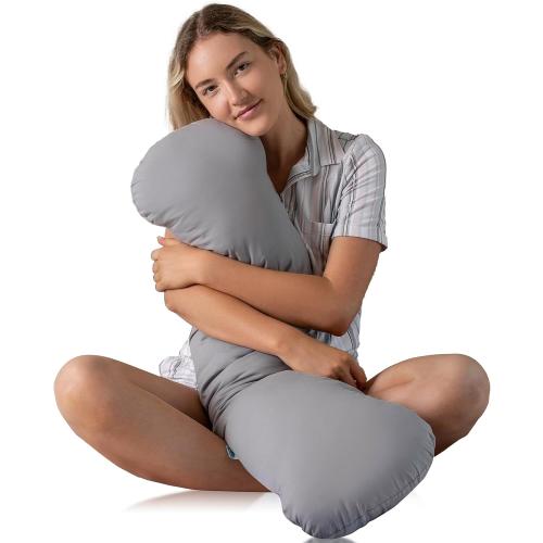 Weighted Body Pillow 6.5lbs, Cooling Tencel Cover, 41” x 10”