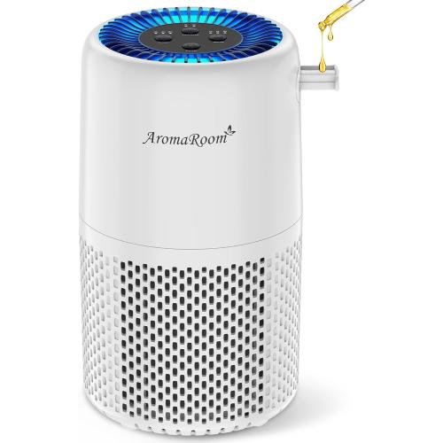 AromaRoom Air Purifier for Home, Air Cleaner for Smoke Pollen Dander Hair