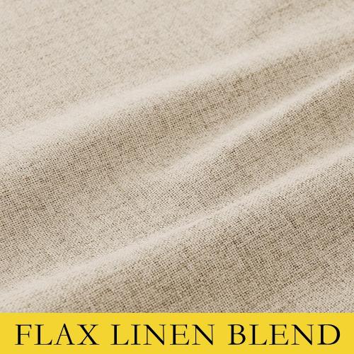 NICETOWN Cream Linen 100% Blackout Curtains, 2 Panels Set, 52 x 90 Inches, Rod Pocket Style, Thermal Insulated Room Darkening Drapes for Bedroom, Living Room, Nursery, Modern Farmhouse Decor