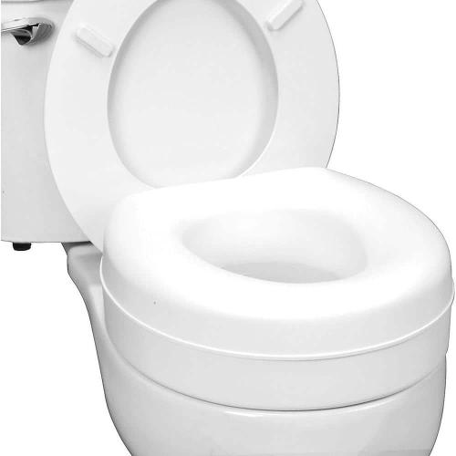 HealthSmart Raised Toilet Seat 5 In White