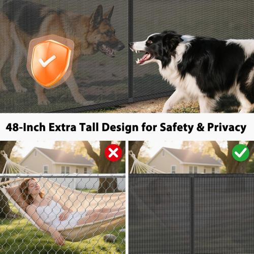 250 Extra Wide Baby Gate Retractable Dog Gate for Deck/Garage/Patio/Yard | 21ft Extra Long Baby Gate Retractable Gates for Dogs, 48 Extra Tall Pet Gate Retractable Fence Outdoor Driveway Gate, Black