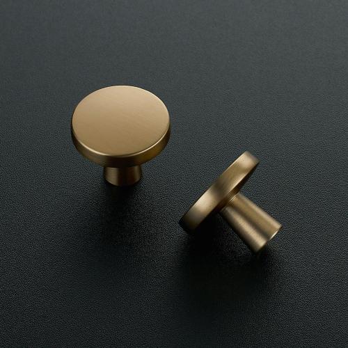 Ravinte Champagne Bronze Cabinet Knobs Solid Pulls Single Hole 15 Pack
