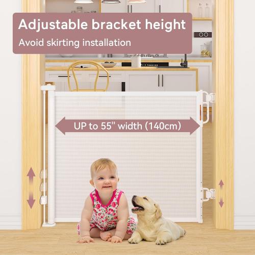 Momcozy Retractable Mesh Baby Gate or Dog Gate