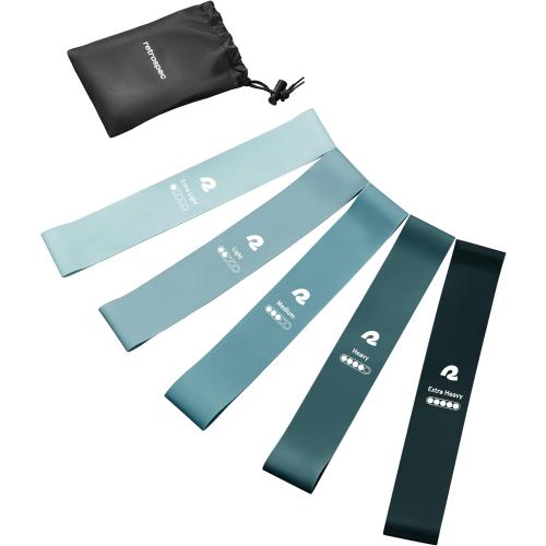 Retrospec Activate Resistance Loop Band Set for Working Out, Home Fitness, Toning, Stretching & Exercise - Lightweight & Portable for Men & Women