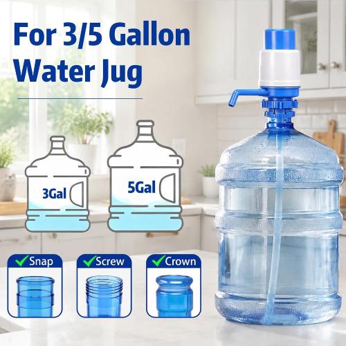 Gofriipai Water Pump for 5 Gallon Water Jug, Manual Water Dispenser Pump