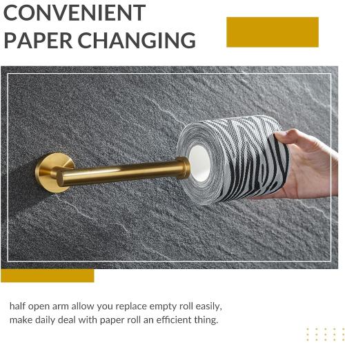 APLusee Toilet Paper Holder, Brushed Dark Gold, 304 Stainless Steel