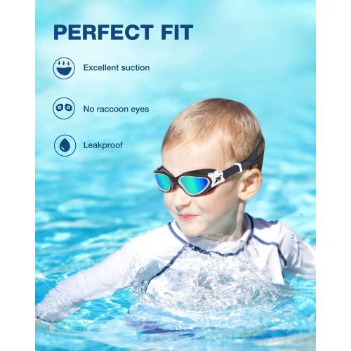 ZIONOR G1 MINI Polarized Kids Swim Goggles for Boys Girls Ages 6-14