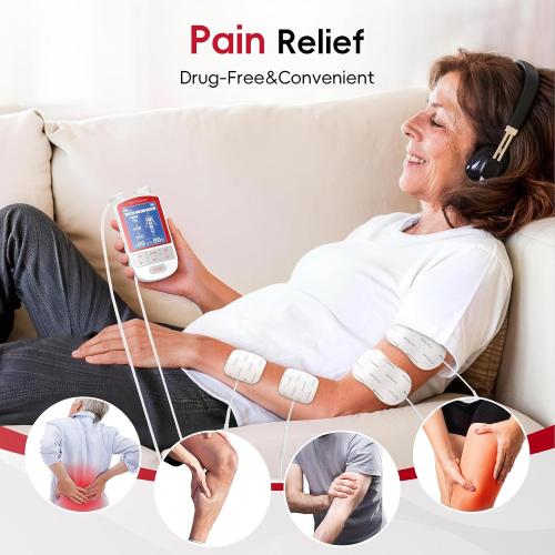 Comfytemp 3-in-1 TENS Unit with Large Back Pad, Pain Relief & EMS&User Mode