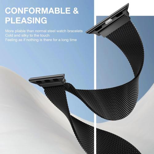 Milanese Loop Compatible with Apple Watch Bands 46 44 45 49mm men and women