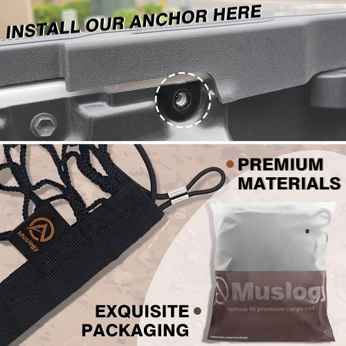 Muslogy Cargo Net for Toyota Tacoma 2005-2022 2023 Accessories