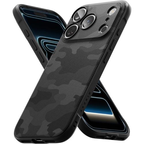 Ringke Onyx for iPhone 17 Pro Max Case, [Feels Good in The Hand] Oil & Dirt Resistant, Individual Lens Covers for Cameras, Non-Slip Enhanced Grip Lightweight Cover - Camo Black