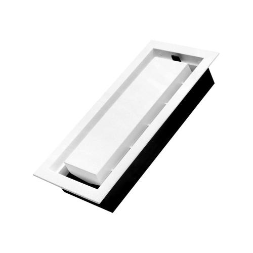 4 in. x 10 in. Paintable Plastic Wall Register in Textured White