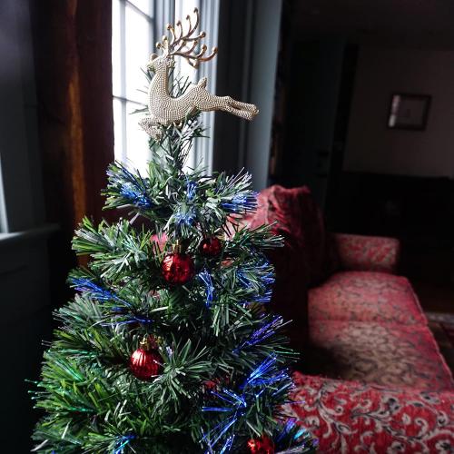 Flexible Flyer Small Fiber-Optic Christmas Tree. Pre-Lit LED Multi-Color Changing Xmas Decoration, 4 Ft