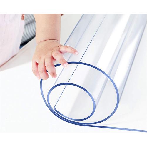 42 X 90 inch Large Clear Plastic Tablecloth Vinyl Rectangle Wood Furniture Wipeable Table Cloth Protector Thick Countertop Protective Cover PVC Desk Dining Glass Tabletop Protection Pad Easy Clean