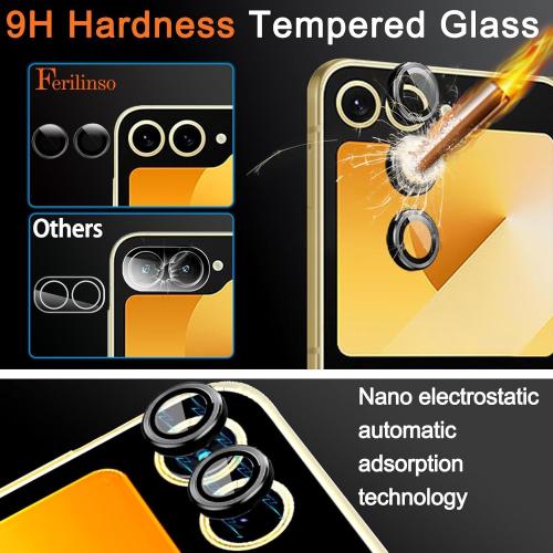 Ferilinso 3 Pack Screen Protector for Samsung Galaxy Z Flip 6 / Z Flip 7 FE