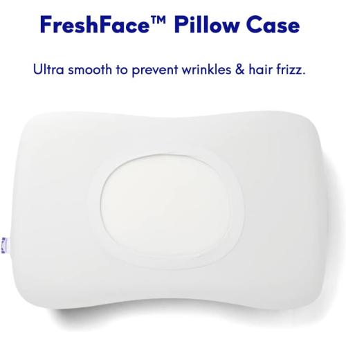 C CUSHION LAB Deep Sleep Pillow, Patented Ergonomic Contour Design for Side & Back Sleepers, Orthopedic Cervical Shape Gently Cradles Head & Provides Neck Support & Shoulder Pain Relief - Calm Grey