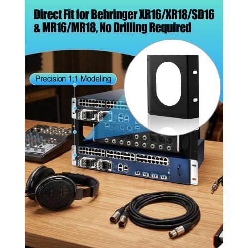 Rack Mount Ears Fits for Behringer XR16 XR18 SD18 & Midas MR16 MR18
