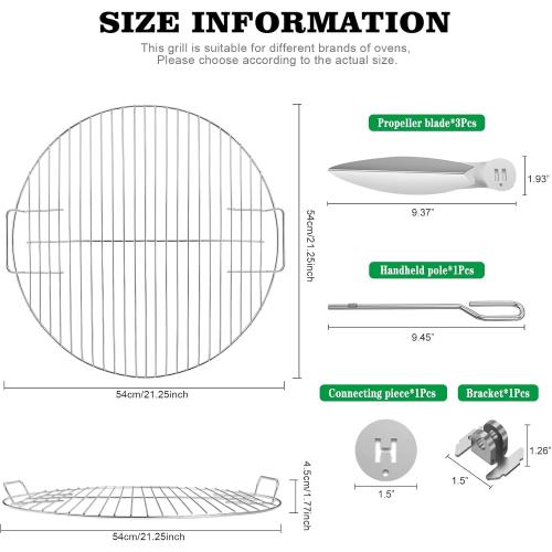 Coolbird Replacement Cooking Grate with 22-1/2-Inch One-Touch Cleaning System Kit