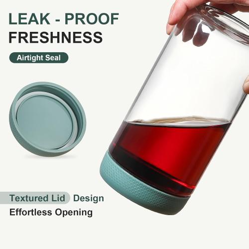 24oz Glass jar with Airtight Lid