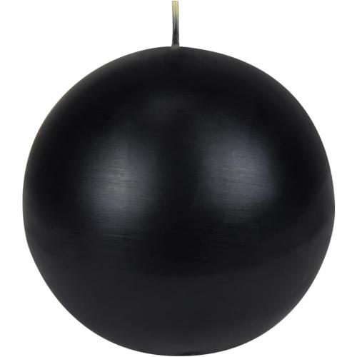 Zest Candle 2-Piece Ball Candles, 4-Inch, Black