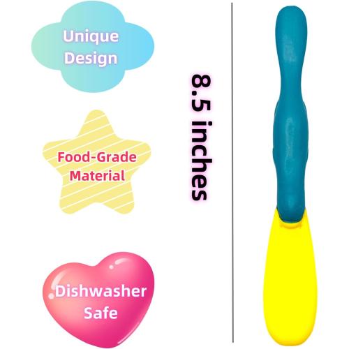 Splatypus Jar Spatula for Scooping and Scraping - Unique Fun Cooking Kitchen Gadgets for Foodies - BPA-free & 100% Food Safe - Crepe Spreader, One Sise, Blue, SP-001