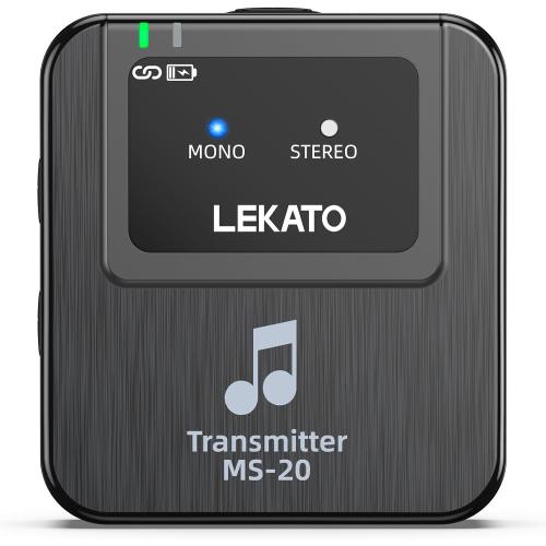 LEKATO Wireless in-Ear Monitor MS-20 Charging, with 1Transmitter, 2.4G IEM System Auto-Pairing, OTG Support, One to More, in-Ear Monitoring for Studio,Live,Singer,Band (1 Transmitter)