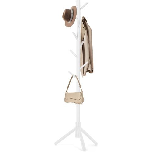 Coat Rack, Freestanding Coat Rack with 8 Hooks and 3 Adjustable Size Tree Coat Racks for Bedroom, Hallway, Entrance, Office, for Hats, Coats, Scarves, Handbags