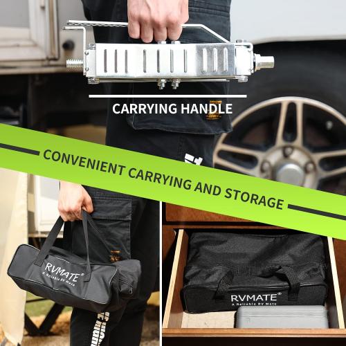 RVMATE RV Camper Wheel Chock Stabilizer Scissor, X Chocks 2 Packs