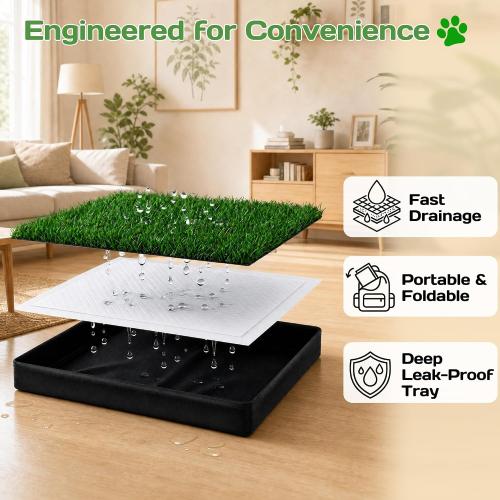 Grass Pad for Dogs Potty 22X15 Dog Grass Pad with Tray, Dog Potty Grass