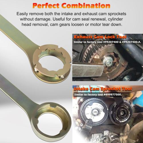 Bonbo Intake/Exhaust Cam Sprocket Install and Remove Wrench Tool for Subaru AVCS JDM & STD, Perfect Combination