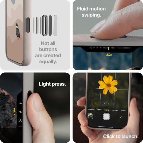 TineeOwl for iPhone 17 Pro Max Magnetic Case, Camera Control Button, Compatible with MagSafe, TPU, Minimalist, Slim/Thin, Grippy - Dune Series (Stone, iPhone 17 Pro Max)