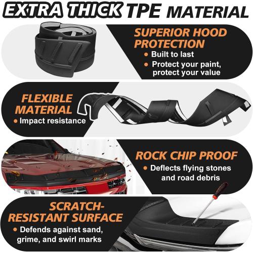 TripleAliners Hood Bug Deflector Protector for 2021-2025 2026 Ford F150