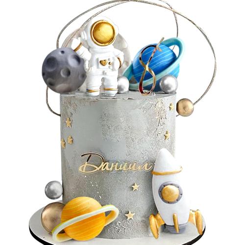 Space Cake Toppers Outer Space Cake Decorations Astronaut Rocket Star Picks