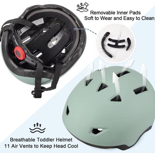 Toddler Helmet, Adjustable Kids Bike Helmet for Ages 1-3-8