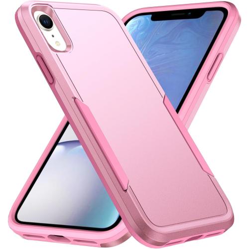 Compatible with iPhone XR Case, Heavy Duty Protection Shockproof Dropproof Dustproof Anti-Scratch Phone Case Cover for xr -Pink