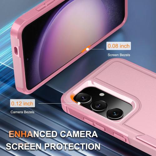 for Samsung Galaxy S25 Plus Case, Full Body Heavy Duty Cover, Cute Pink