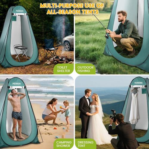 Pop Up Privacy Shower Tent, Portable Changing Dressing Room with Carry Bag, Waterproof Sun Shelter for Camping, Beach, Hiking & Outdoor Activities.COLOR BROWN ‼️