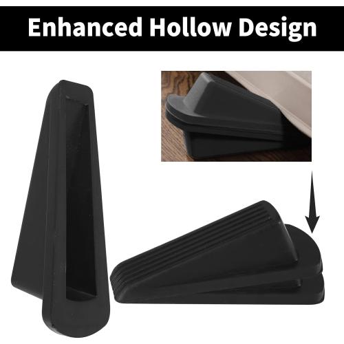 Door Stoppers, 2 Pack Premium Rubber Door Stoppers for Bottom of Door Security Rubber, Door Stopper Wedge for Carpet Heavy Duty Door