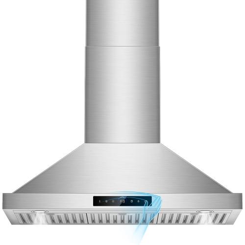 36 inch Range Hood Wall Mount, 1200 CFM Stainless Steel Stove Vent Hoods