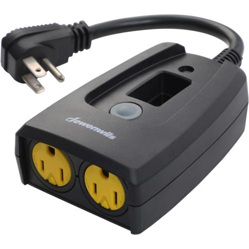 DEWENWILS Outdoor Timers for Electrical 2 Grounded Outlets, UL Listed