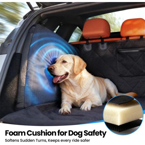 REEVAA SUV Cargo Liner for Dogs, Trunk Cover with Foam Side Walls, XL
