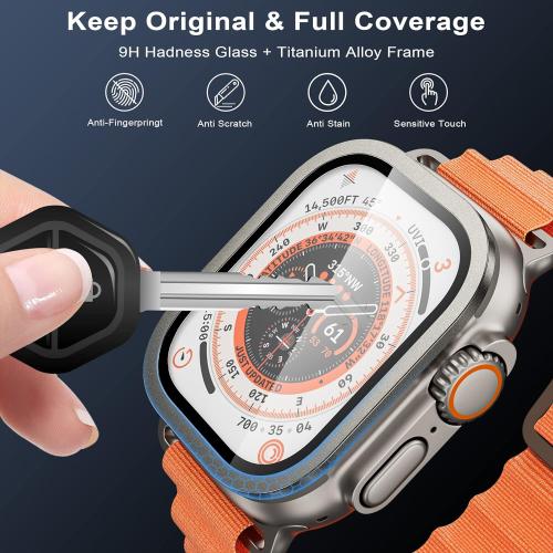 WSKEN for Apple Watch Ultra 4/3/2/1 Screen Protector - Touch Sensitive